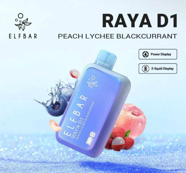 ELF BAR RAYA D1 – Peach Lychee Blackcurrant | vape shop bandra