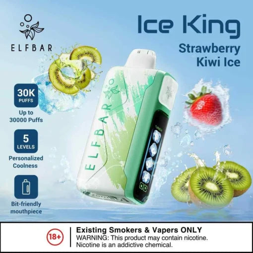 ELF-BAR-ICE-KING-Strawberry-kiwi-ice-30k.jpg Elf Bar Ice King – Strawberry Kiwi Ice – 30K | vape shop bandra
